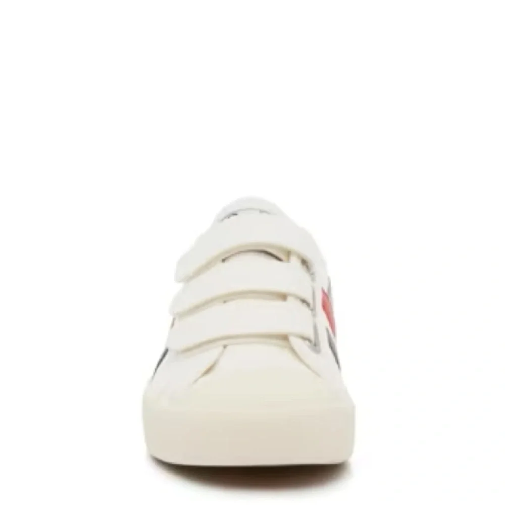 NEW Gola | Navy & Red Striped White Velcro Neutral Canvas Sneakers - Picture 2 of 4